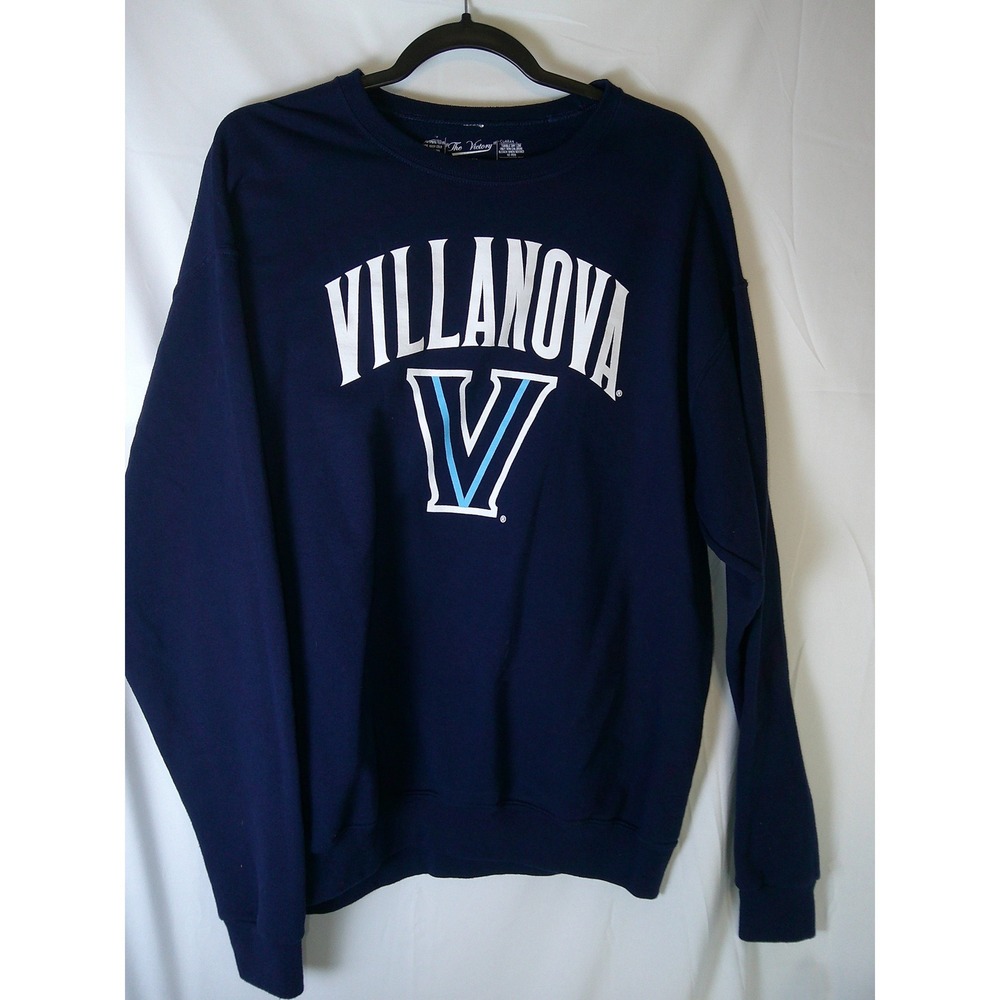 The Victory Villanova Wildcats Sweatshirt Mens Large Navy Blue Crewneck Pullover